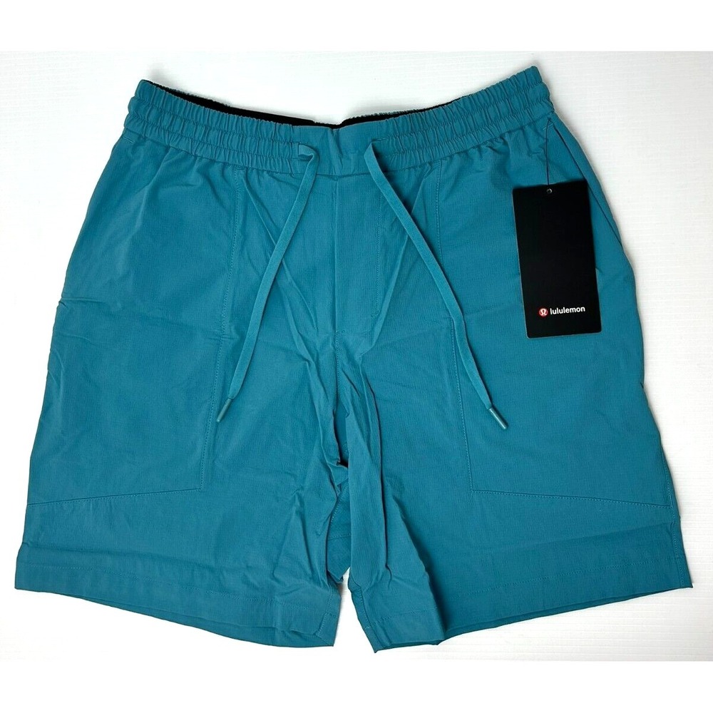 Lululemon Bowline Short 8" Classic Fit Turquoise Ripstop Stretch Crest Sz Large